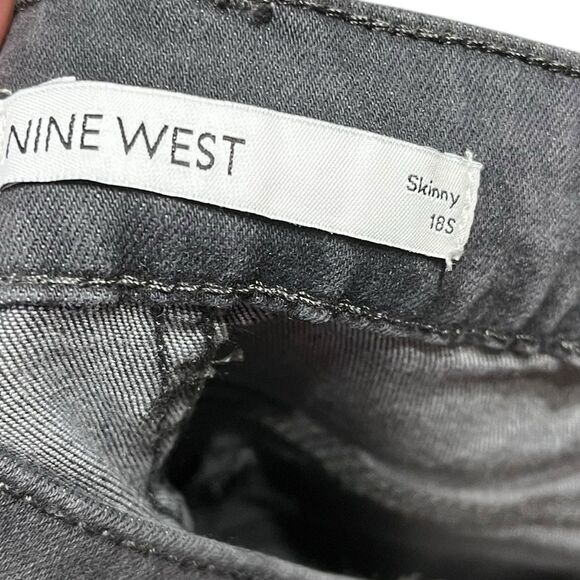 Nine West Women's Charcoal High Rise Skinny Sculpting Denim Jeans, Size 18S, NWT - Picture 7 of 12